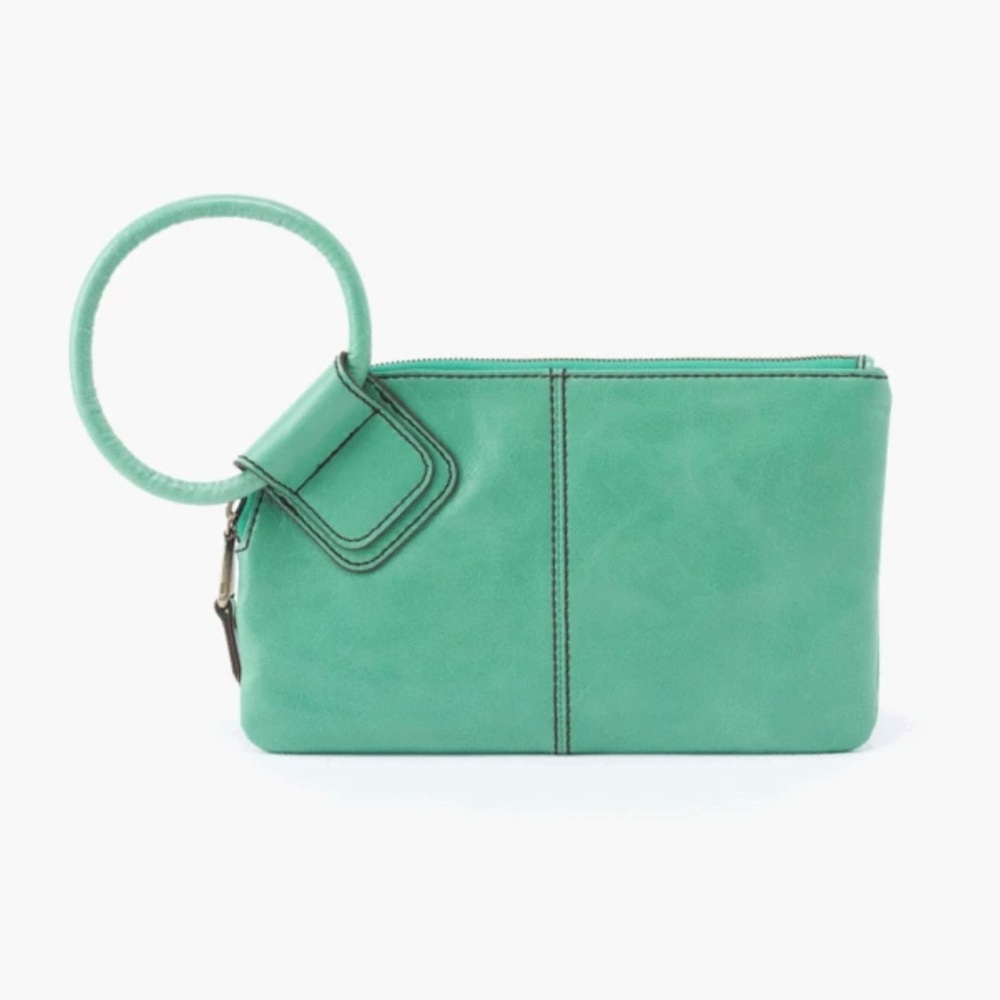 HOBO • Sable Leather Clutch Wristlet in Mint Green - Picture 3 of 3